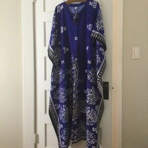 Beautiful Blue Printed Caftan Hawaii Dress